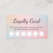 パステルエレガントカラーグラデーションサロン ロイヤリティカード (正面)