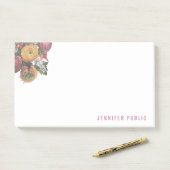 パステルエレガントカラーズウォーターカラーバラテンプレート ポストイット (デスク)