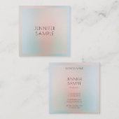 パステルエレガントカラーパーソナライズされたデザイン スクエア名刺 (正面/裏面)