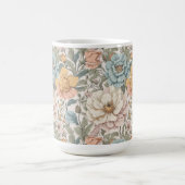 パステルエレガントカラーヴィンテージフローラ コーヒーマグカップ (中央)