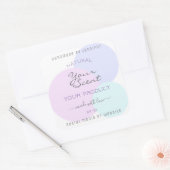 パステルエレガントカラー製品パッケージラベル スクエアシール (封筒)