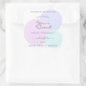 パステルエレガントカラー製品パッケージラベル スクエアシール (バッグ)