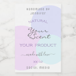 パステルエレガントカラー製品パッケージラベル フードラベル