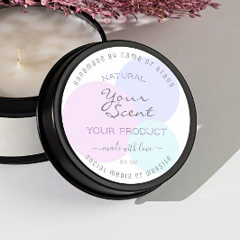 パステルエレガントカラー製品パッケージラベル ラウンドシール