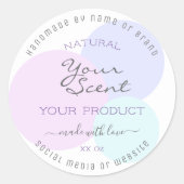 パステルエレガントカラー製品パッケージラベル ラウンドシール (正面)