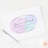 パステルエレガントカラー製品パッケージラベル 楕円形シール (封筒)