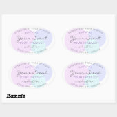 パステルエレガントカラー製品パッケージラベル 楕円形シール (シート)