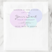 パステルエレガントカラー製品パッケージラベル 長方形シール (バッグ)