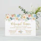 パステルエレガントガーデンウォーターカラーリハーサルディナー 招待状 (スタンド正面)