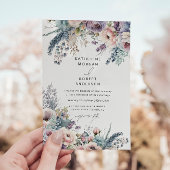 パステルエレガントガーデンフローラ結婚ズ 招待状