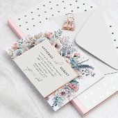 パステルエレガントガーデンフローラ結婚ズ 箔招待状