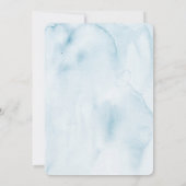 パステルエレガントガーデンブルーウォーターカラー結婚ズ 招待状 (裏面)