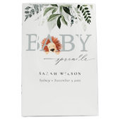 パステルエレガントキュートライオンリーフベビー散水 ミディアムペーパーバッグ (正面)