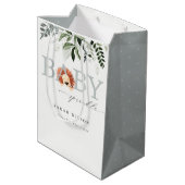 パステルエレガントキュートライオンリーフベビー散水 ミディアムペーパーバッグ (裏面アングル)