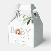 パステルエレガントキュート獅子葉赤ちゃんシャワー フェイバーボックス (裏面サイド)
