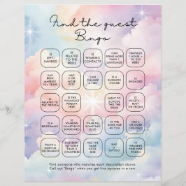 パステルエレガントクラウドザゲストビンゴを見つける