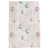 パステルエレガントクリスマス ミディアムペーパーバッグ (裏面)