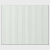 パステルエレガントグリーンとホワイトシンストライプ ラッピングペーパー (フラット)