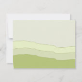 パステルエレガントグリーンフォトカスタムウェディングモダン 出欠カード (裏面)