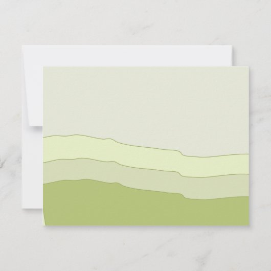 パステルエレガントグリーンフォトカスタムウェディングモダン 出欠カード (裏面)