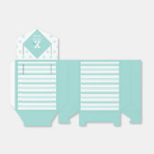 パステルエレガントグリーン水玉模様ストライプビーフボックス フェイバーボックス (折り畳みなし)