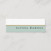 パステルエレガントグリーン金ゴールドコンサルタント スキニー名刺 (正面)