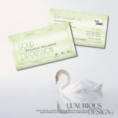 パステルエレガントグリーン（ダイヤモンドとロゴシック） 名刺