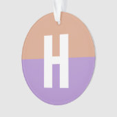 パステルエレガントコロブロックモノグラムイニシャル文字 オーナメント (正面)