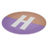 パステルエレガントコロブロックモノグラムイニシャル文字 カッティングボード (角)