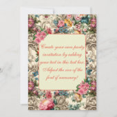 パステルエレガントサマーフローラ招待状テンプレート 招待状 (正面)