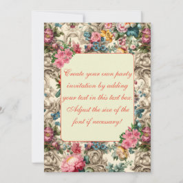 パステルエレガントサマーフローラ招待状テンプレート 招待状