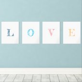 パステルエレガントシェード文字は愛という言葉を綴る (ウッドフロア)