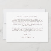 パステルエレガントシックボホワイルドフラワーテーマ結婚ズ サンキューカード (裏面)