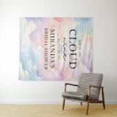 パステルエレガントシーズオンクラウドナインブライダルシャワー タペストリー (インサイチュ(横))