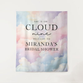 パステルエレガントシーズオンクラウドナインブライダルシャワー タペストリー