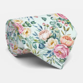 パステルエレガントシームレス花柄 ネクタイ (ロール)