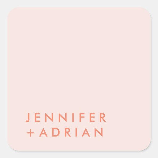 パステルエレガントスクエアモダンステッカー スクエアシール (正面)