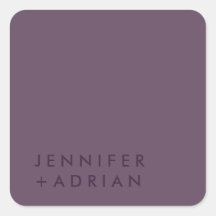 パステルエレガントスクエアモダンステッカー