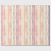 パステルエレガントストライプチャームと水彩 ラッピングペーパー (フラット)