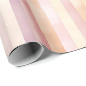 パステルエレガントストライプチャームと水彩 ラッピングペーパー (ロールコーナー)
