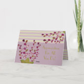 パステルエレガントストライプ サンキューカード (裏面)