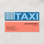 パステルエレガントズシンプルタクシーサイネージタクシー運転手 名刺 (正面)