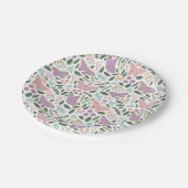 パステルエレガントズバタフライガーデンベビーシャワー ペーパープレート (アングル)