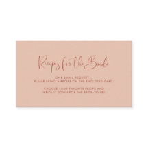 パステルエレガントテラコッタレシピリクエストカード