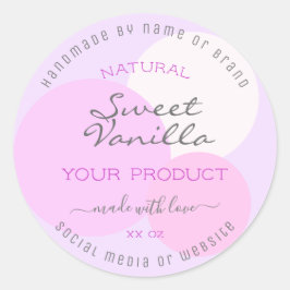 パステルエレガントテンプレート製品の包装ラベル ラウンドシール