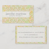 パステルエレガントトングリッター&スパークルズ –  名刺 (正面/裏面)