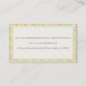 パステルエレガントトングリッター&スパークルズ –  名刺 (裏面)