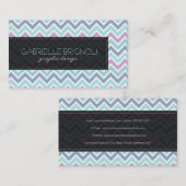 パステルエレガントトーンシェブロンパターン 名刺 (正面/裏面)