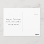 パステルエレガントハッピーイースター（花と卵） ポストカード (裏面)