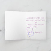 パステルエレガントハーツバレンタインカード カード (内部)